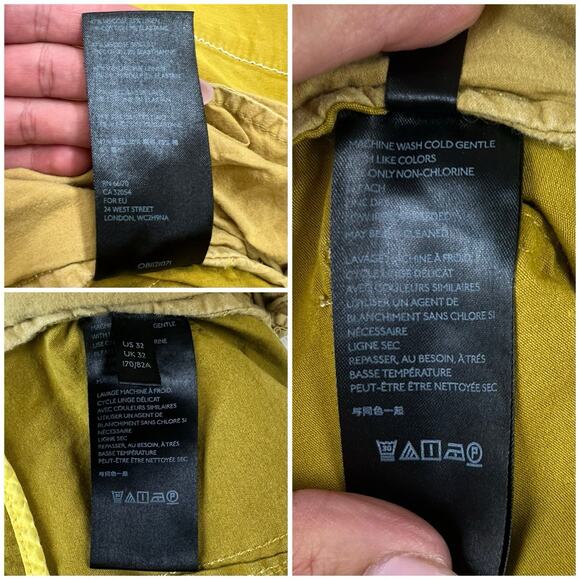 Anthropologie Maeve 32 Mustard Golden Yellow Wide Leg Crop Pants High Rise - Picture 6 of 9